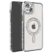 Apple iPhone 14 Kılıf Joke Simli Magneticsafe Kılıf - Gümüş
