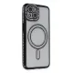 Apple iPhone 13 Kılıf Joke Simli Magneticsafe Kılıf - Siyah