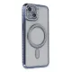 Apple iPhone 13 Kılıf Joke Simli Magneticsafe Kılıf - Mavi