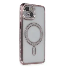 Apple iPhone 13 Kılıf Joke Simli Magneticsafe Kılıf - Pembe