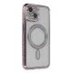 Apple iPhone 13 Kılıf Joke Simli Magneticsafe Kılıf - Pembe