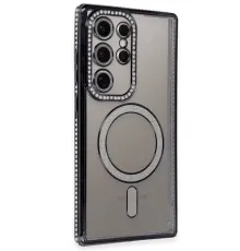 Samsung Galaxy S24 Ultra Kılıf Joke Simli Magneticsafe Kılıf - Siyah