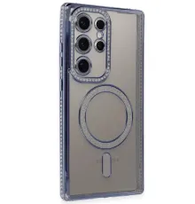 Samsung Galaxy S24 Ultra Kılıf Joke Simli Magneticsafe Kılıf - Mavi