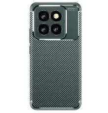 Xiaomi Mi 14T Pro Kılıf Auto Focus Karbon Kapak - Koyu Yeşil
