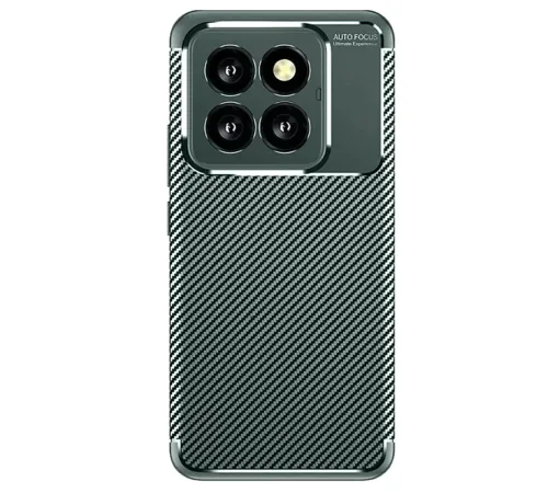 Xiaomi Mi 14T Pro Kılıf Auto Focus Karbon Kapak - Koyu Yeşil