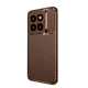 Xiaomi Mi 14T Pro Kılıf Auto Focus Karbon Kapak - Kahverengi