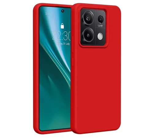 Xiaomi Redmi Note 13 4G Kılıf First Silikon - Kırmızı