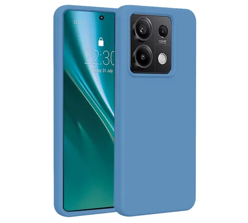 Xiaomi Redmi Note 13 4G Kılıf First Silikon - Mavi
