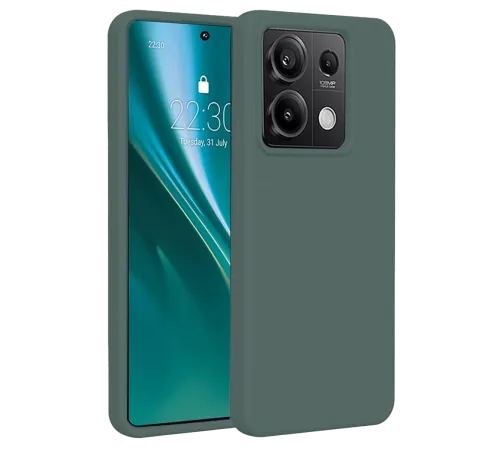 Xiaomi Redmi Note 13 4G Kılıf First Silikon - Koyu Yeşil