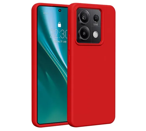 Xiaomi Redmi Note 13 Pro 5G Kılıf First Silikon - Kırmızı