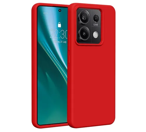 Xiaomi Redmi Note 13 Pro 5G Kılıf First Silikon - Kırmızı