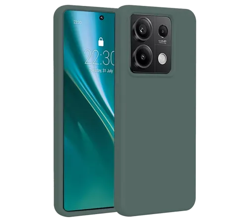 Xiaomi Redmi Note 13 Pro 5G Kılıf First Silikon - Koyu Yeşil