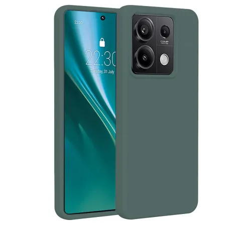 Xiaomi Redmi Note 13 Pro 5G Kılıf First Silikon - Koyu Yeşil