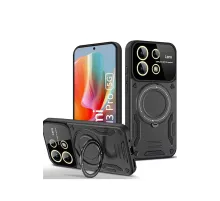 Xiaomi Redmi Note 13 Pro 5G Kılıf Joy Lens Standlı Kapak - Siyah