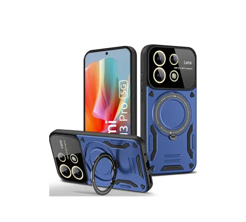 Xiaomi Redmi Note 13 Pro 5G Kılıf Joy Lens Standlı Kapak - Lacivert