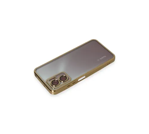 Xiaomi Redmi Note 11E Kılıf Lensli Silikon - Gold