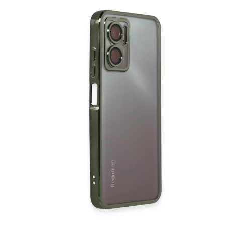 Xiaomi Redmi Note 11E Kılıf Lensli Silikon - Yeşil