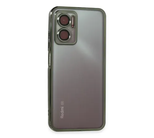 Xiaomi Redmi Note 11E Kılıf Lensli Silikon - Yeşil