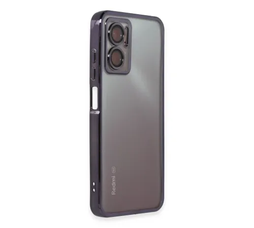 Xiaomi Redmi Note 11E Kılıf Lensli Silikon - Mor