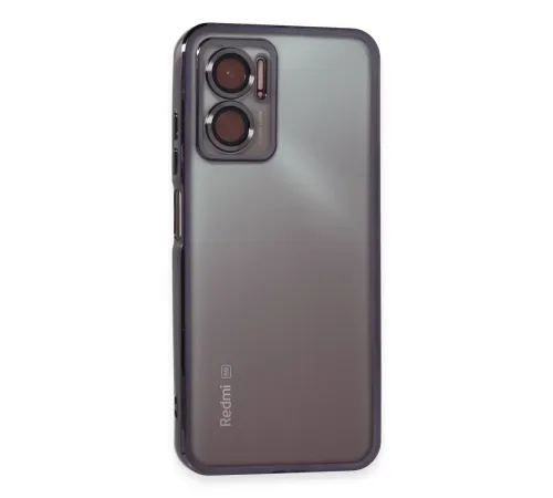 Xiaomi Redmi Note 11E Kılıf Lensli Silikon - Mor