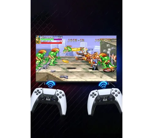 Y5 64GB Android Dual Pad 4K Game Stick - Beyaz