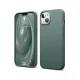 Apple iPhone 14 Kılıf First Silikon - Koyu Yeşil