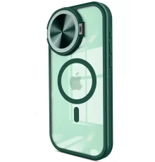 Apple iPhone 14 Pro Max Kılıf Teleskop Lens Magsafe Silikon Kapak - Koyu Yeşil