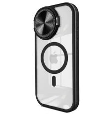 Apple iPhone 15 Pro Kılıf Teleskop Lens Magsafe Silikon Kapak - Siyah