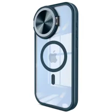 Apple iPhone 15 Pro Max Kılıf Teleskop Lens Magsafe Silikon Kapak - Lacivert