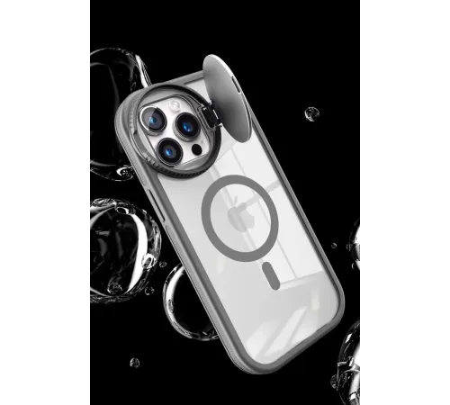 Apple iPhone 15 Pro Max Kılıf Teleskop Lens Magsafe Silikon Kapak - Koyu Yeşil