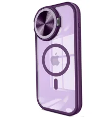 Apple iPhone 15 Pro Max Kılıf Teleskop Lens Magsafe Silikon Kapak - Derin Mor