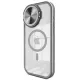 Apple iPhone 15 Pro Max Kılıf Teleskop Lens Magsafe Silikon Kapak - Titan Gri