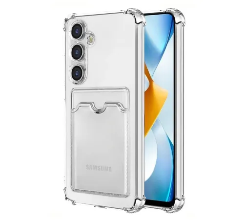 Samsung Galaxy S24 Plus Kılıf Kart Şeffaf Silikon - Şeffaf