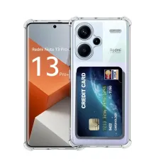 Xiaomi Redmi Note 13 Pro Plus Kılıf Kart Şeffaf Silikon - Şeffaf