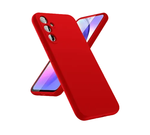 Samsung Galaxy A24 4G Kılıf First Silikon - Kırmızı