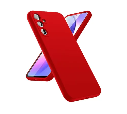 Samsung Galaxy A24 4G Kılıf First Silikon - Kırmızı