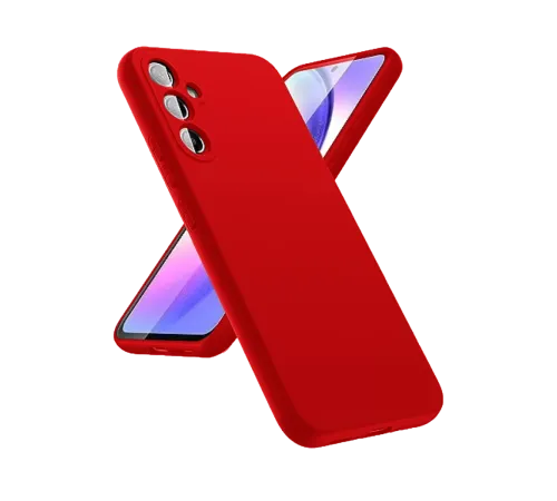 Samsung Galaxy A24 4G Kılıf First Silikon - Kırmızı