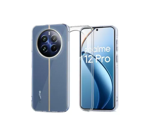 Realme 12 Pro Plus Kılıf Lüx Şeffaf Silikon