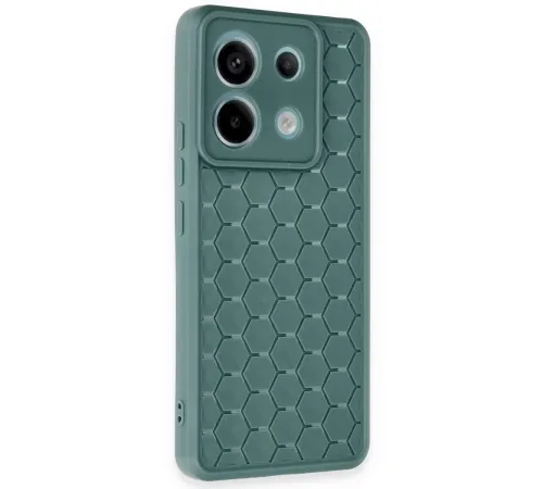Xiaomi Redmi Note 13 Pro 5G Kılıf Petek Silikon Kapak - Koyu Yeşil