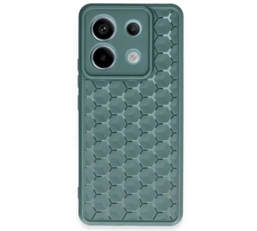 Xiaomi Redmi Note 13 Pro 5G Kılıf Petek Silikon Kapak - Koyu Yeşil