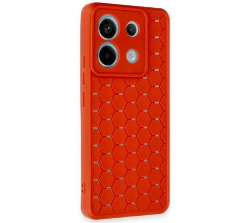 Xiaomi Redmi Note 13 Pro 5G Kılıf Petek Silikon Kapak - Kırmızı