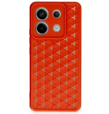 Xiaomi Redmi Note 13 Pro 5G Kılıf Petek Silikon Kapak - Kırmızı