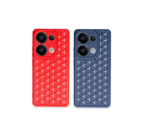 Xiaomi Redmi Note 13 Pro 4G Kılıf Petek Silikon Kapak - Lacivert