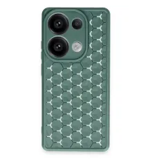 Xiaomi Redmi Note 13 Pro 4G Kılıf Petek Silikon Kapak - Koyu Yeşil