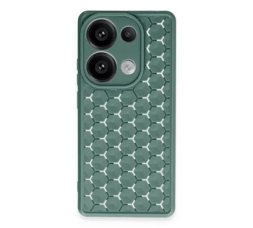 Xiaomi Redmi Note 13 Pro 4G Kılıf Petek Silikon Kapak - Koyu Yeşil