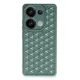 Xiaomi Redmi Note 13 Pro 4G Kılıf Petek Silikon Kapak - Koyu Yeşil