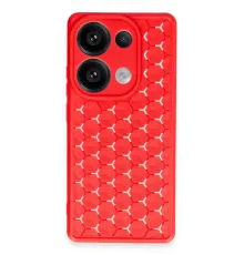 Xiaomi Redmi Note 13 Pro 4G Kılıf Petek Silikon Kapak - Kırmızı