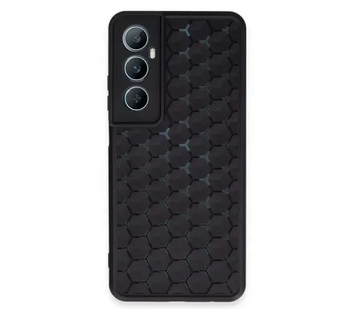 Realme C65 Kılıf Petek Silikon Kapak - Siyah