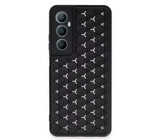 Realme C65 Kılıf Petek Silikon Kapak - Siyah
