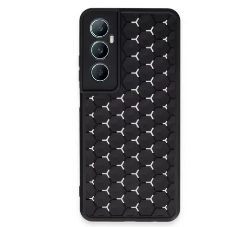 Realme C65 Kılıf Petek Silikon Kapak - Siyah